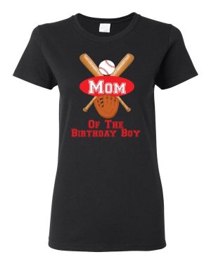 Mom of the Birthday Boy Baseball Shirt # 0092