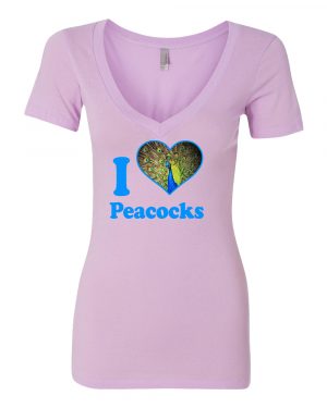I love Peacocks V-Neck Shirt