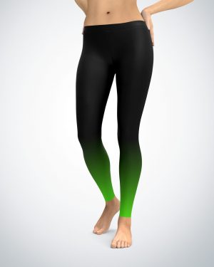 Green and Black Ombre Leggings
