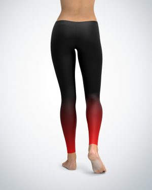 Red and Black Ombre Leggings