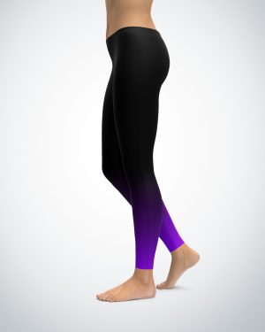 Purple and Black Ombre Leggings