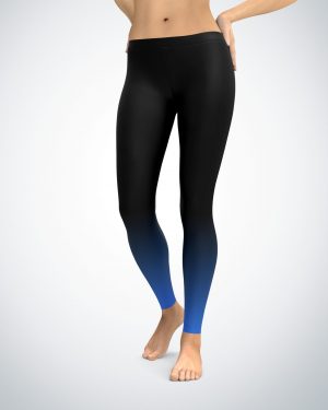 Blue and Black Ombre Leggings