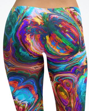 Abstract Paint Swirls Leggings