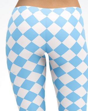 Argyle Blue and White Leggings