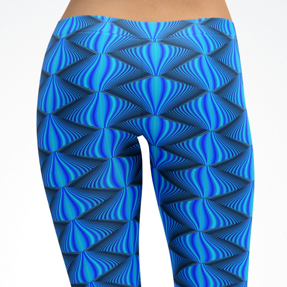 Blue Abstract Pattern Leggings