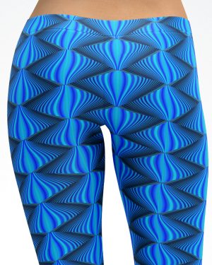 Blue Abstract Pattern Leggings