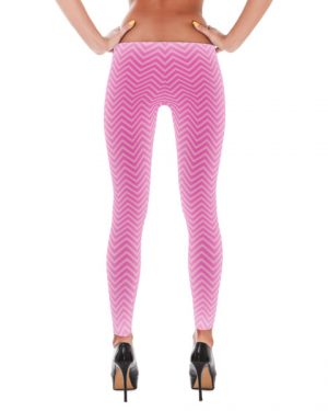 Pink Chevron Yoga Pants Leggings