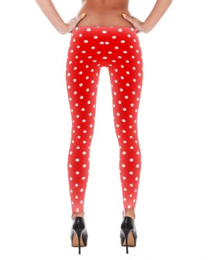 Red Polka dot Leggings