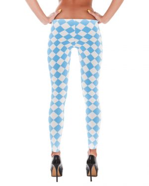 Argyle Blue and White Leggings