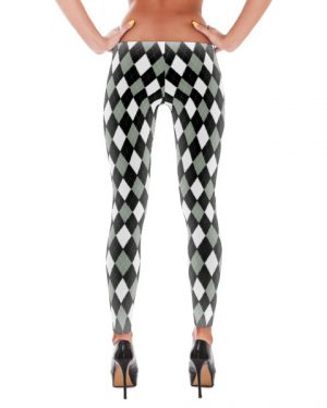 Argyle Black and White Leggings