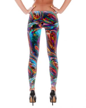 Abstract Paint Swirls Leggings