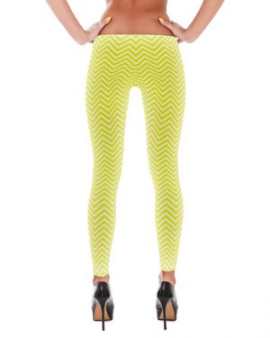 Yellow Chevron Yoga Pants Leggings