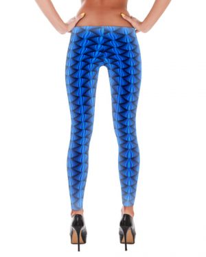Blue Abstract Pattern Leggings