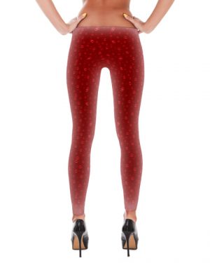 Red Soda Pop Bubbles Leggings