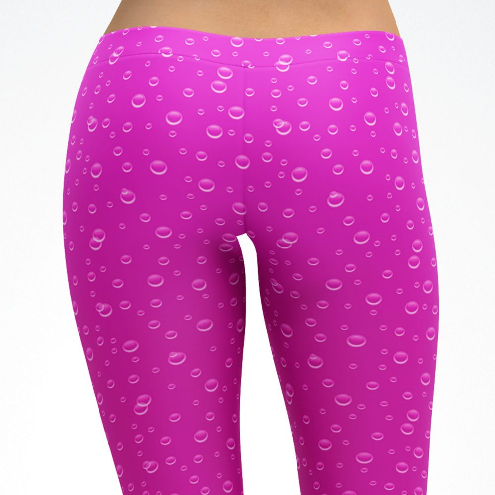 Pink Soda Pop Bubbles Leggings