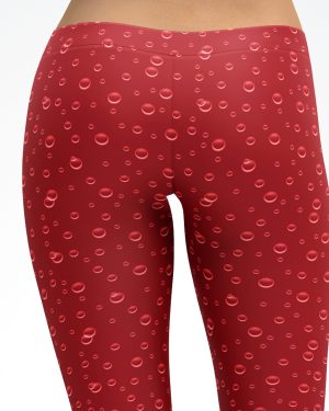 Red Soda Pop Bubbles Leggings