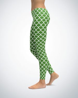 Green Mermaid Leggings / Yoga Pants