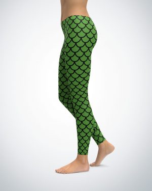 Green Mermaid Leggings / Yoga Pants