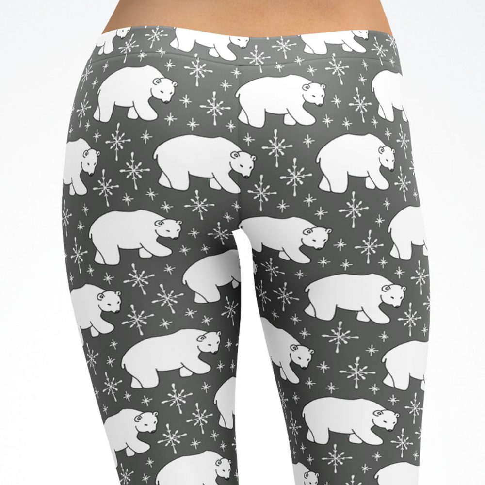 Polar Bear Leggings - Grey