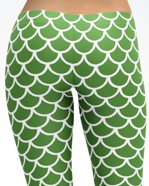 Green Mermaid Leggings / Yoga Pants