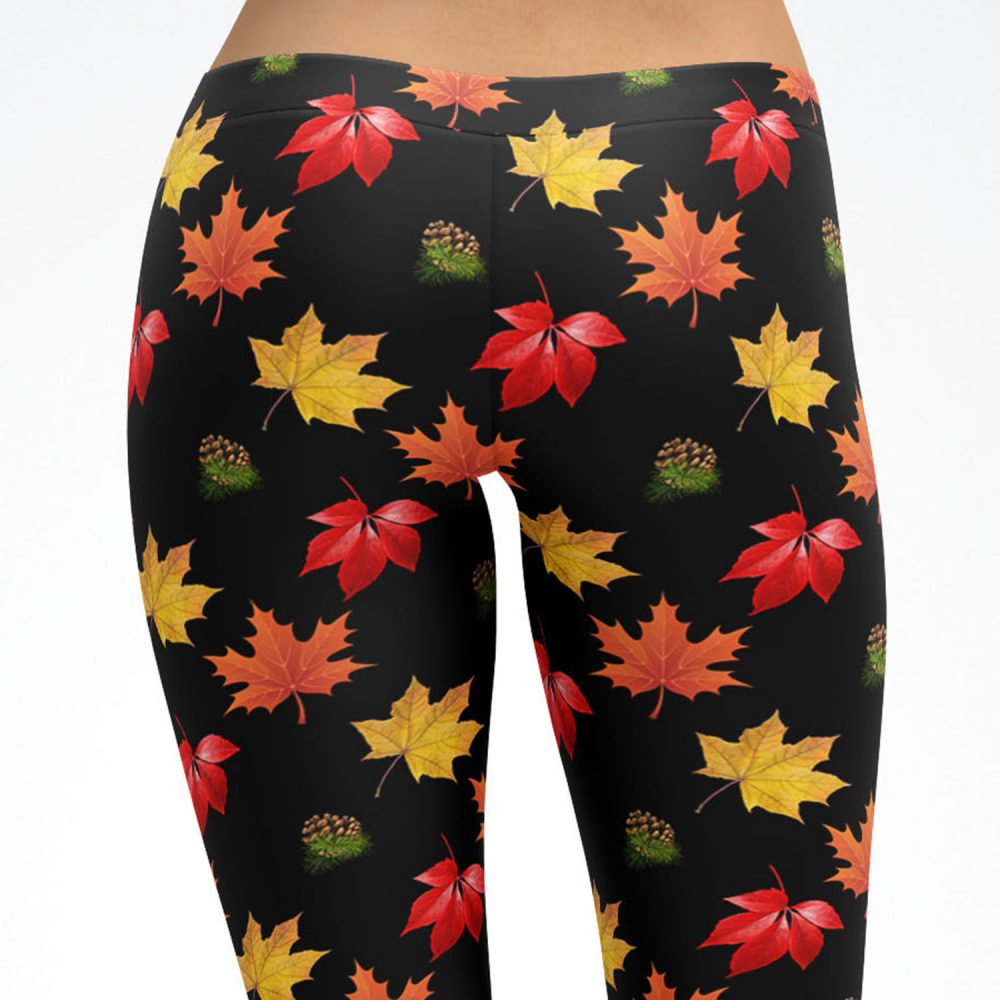 Colorful Autumn Leaves Leggings / Yoga Pants