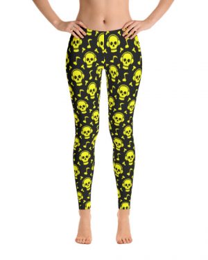 Yellow Skull Beats Leggings