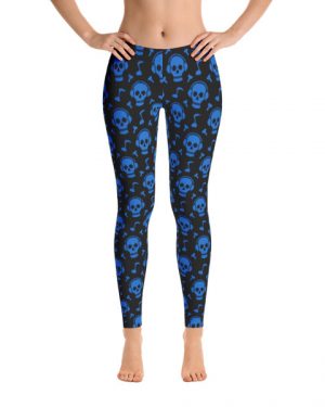 Blue Skull Beats Leggings