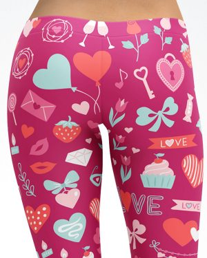 Hearts and Bows Capri Leggings