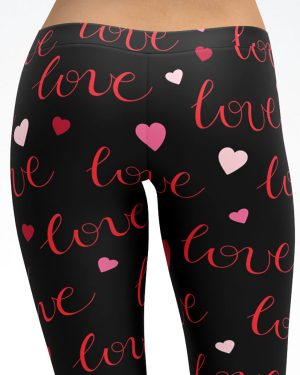 Black Love Capri Leggings