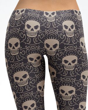 Sugar Skull Capri Leggings