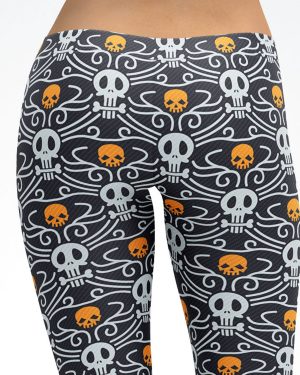 Skull Pattern Capri Leggings