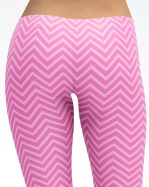 Pink Chevron Yoga Pants Leggings