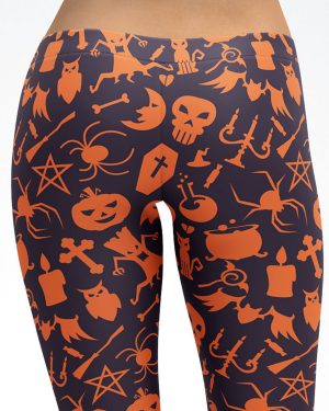 Spooky Halloween Capri Leggings