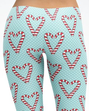Christmas Candycane Capri Leggings