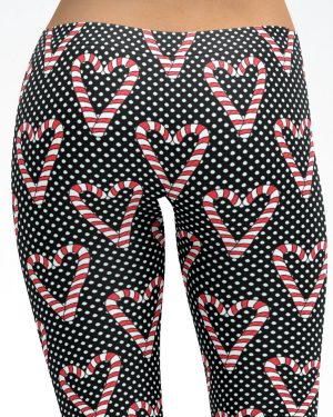 CandyCane Hearts Capri Leggings