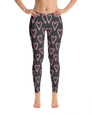 Candycane Heart Leggings