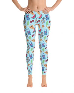 Blue Beach Party Leggings
