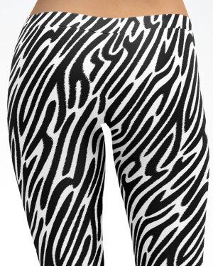 Zebra Striped Leggings Yoga Pants