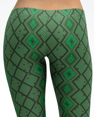 Green Snake Skin Leggings Yoga Pants