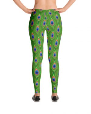 Peacock Feather Leggings Yoga Pants