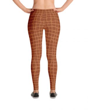 Brown Crocodile Skin Leggings Yoga Pants