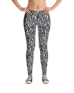 Zebra Striped Leggings Yoga Pants