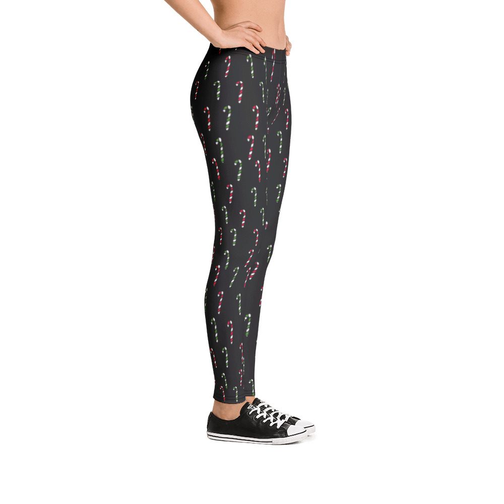 Christmas Candy Cane Leggings - Image 4