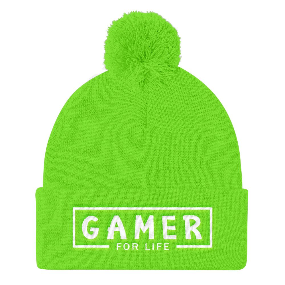 Gamer For Life Pom Pom Knit Cap - Image 5