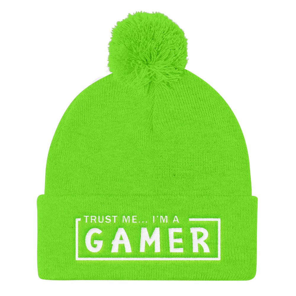 Trust Me I'm a Gamer Pom Pom Knit Cap - Image 4