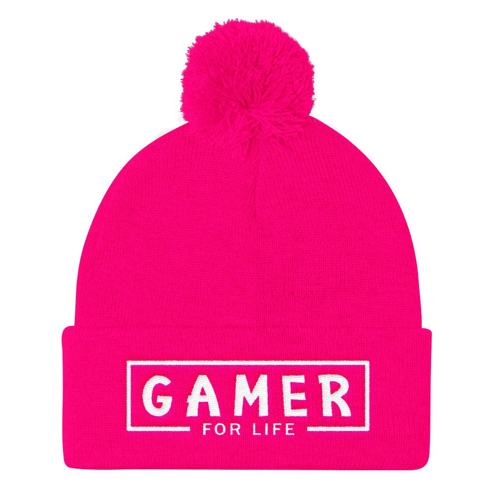 Gamer For Life Pom Pom Knit Cap - Image 6