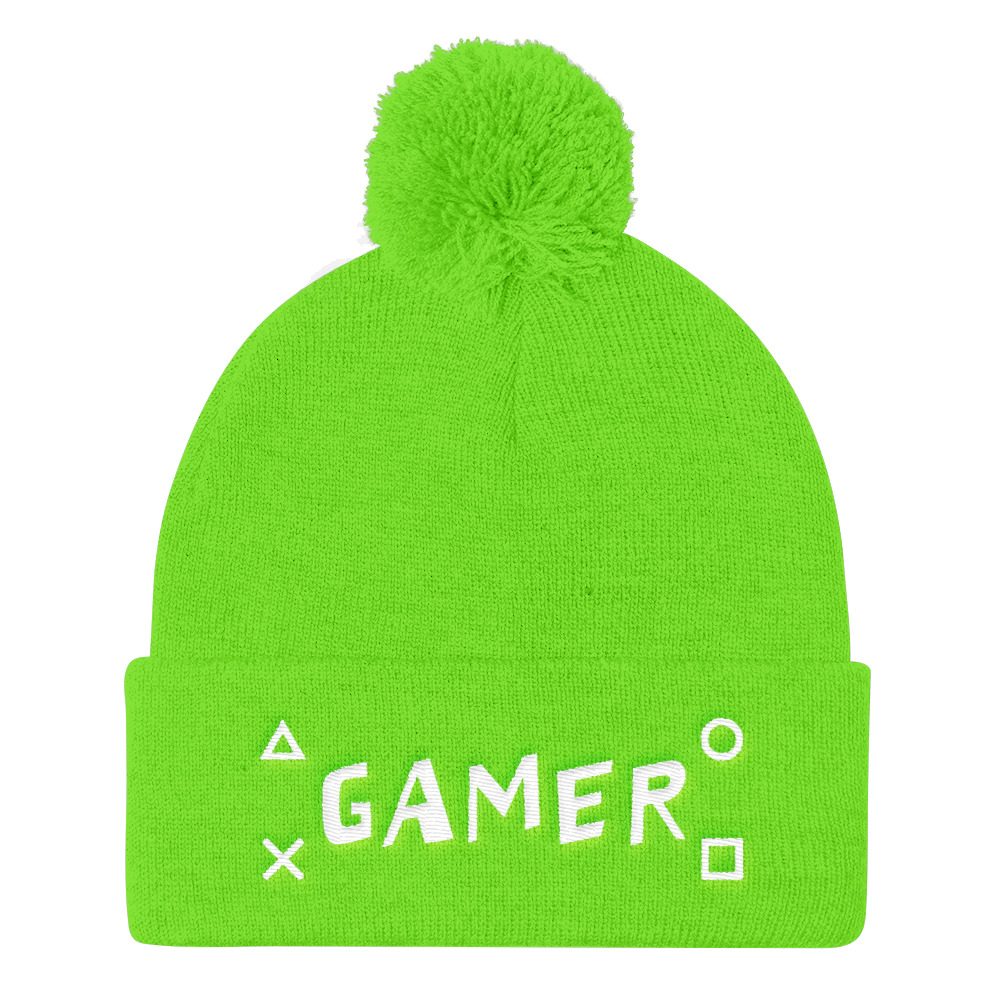 Gamer Pom Pom Knit Cap - Image 4