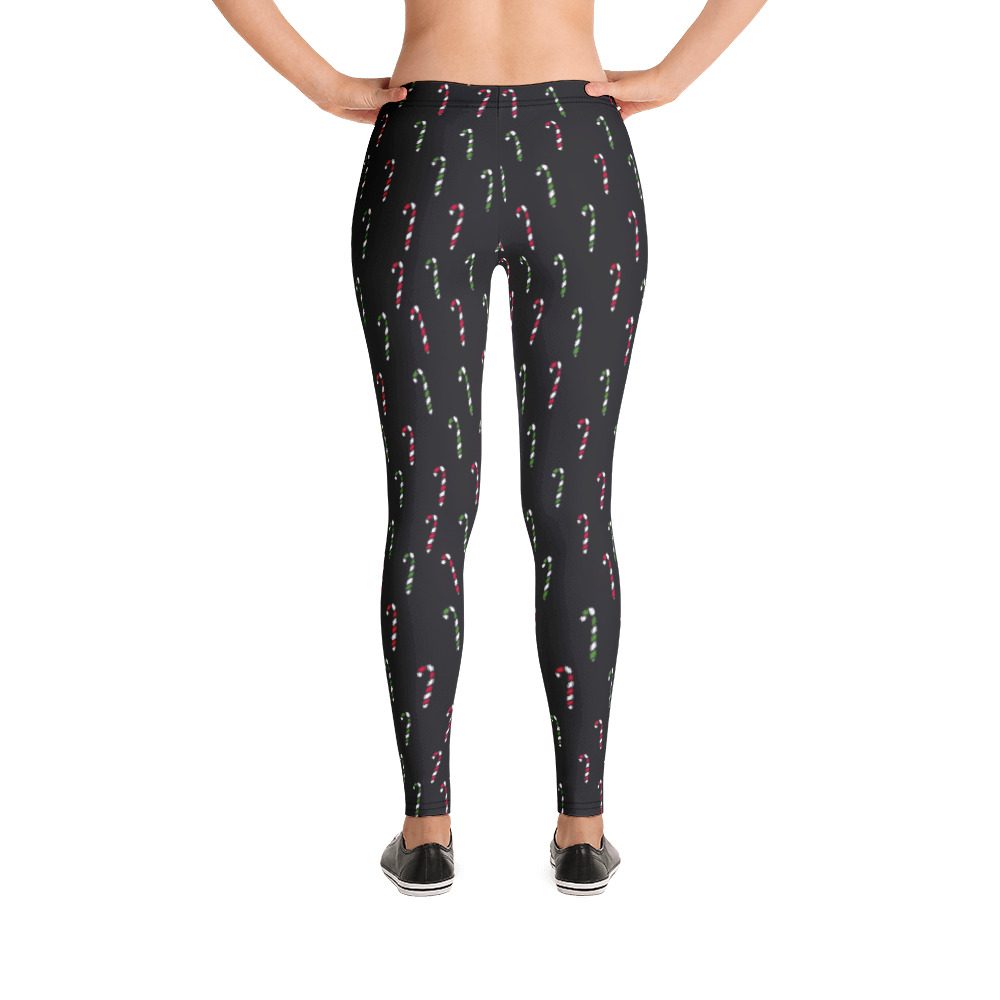 Christmas Candy Cane Leggings - Image 2