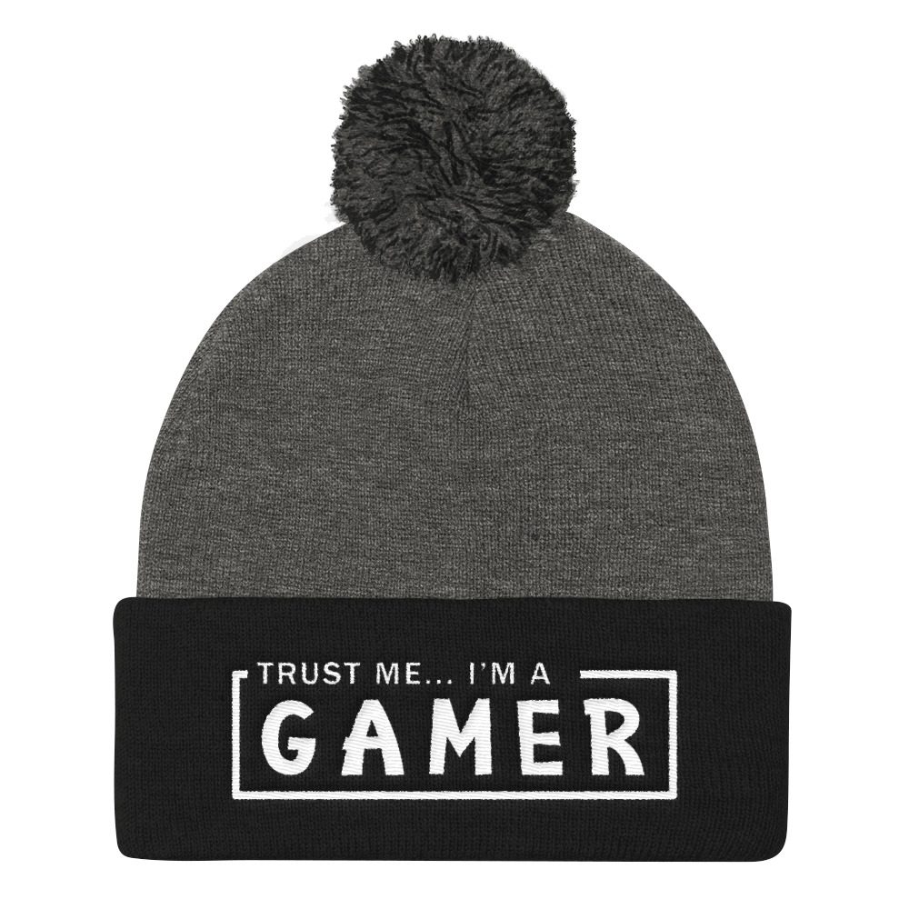 Trust Me I'm a Gamer Pom Pom Knit Cap - Image 3
