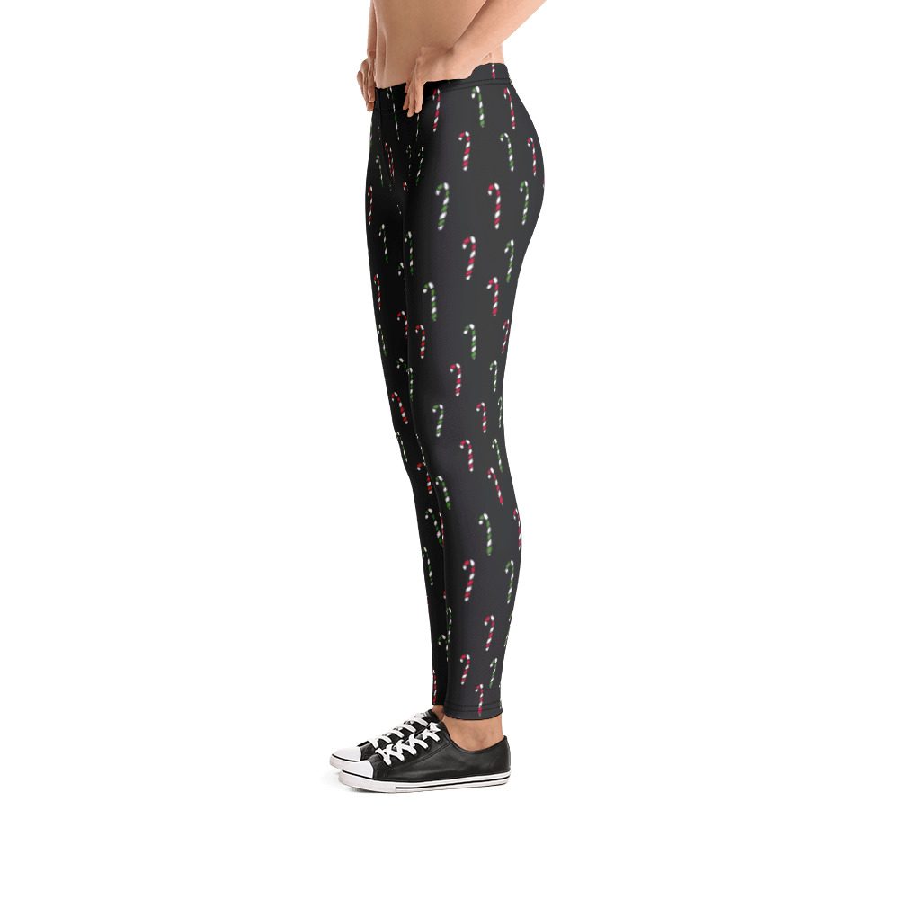 Christmas Candy Cane Leggings - Image 3
